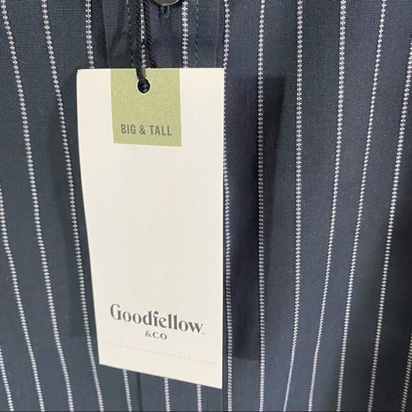 Goodfellow & Co Men’s Short Sleeve Button Down Striped Shirt Tall - Picture 3 of 5